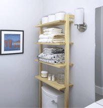 Kệ để đồ phòng tắm 4 tầng bằng gỗ chống thấm nước cao cấp KG33