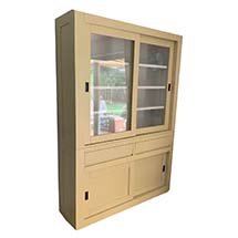 Tủ gỗ màu be 4 tầng nhỏ gọn có cửa trượt tiện dụng giá rẻ TSP76