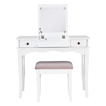 Bàn trang điểm gương thu gọn tân cổ điển thông minh tiện lợi BTD10