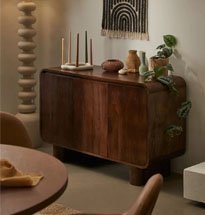 Tủ gỗ decor 3 cánh bo góc màu óc chó TDD81