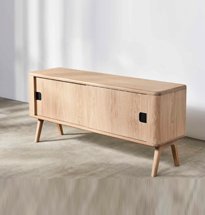 Tủ gỗ decor cao cấp cánh trượt cho gia đình TDD86