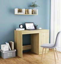 Bàn học đơn giản gỗ công nghiệp có tủ đựng đồ 2 tầng BGD67