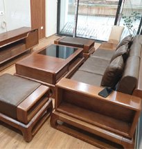 Bộ sofa gỗ óc chó cao cấp SFOC01 đẹp sang trọng