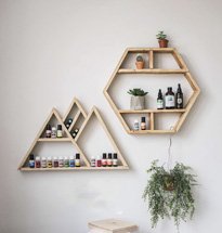 Combo kệ treo tường decor đựng mỹ phẩm, lọ tinh dầu, sơn móng KG80