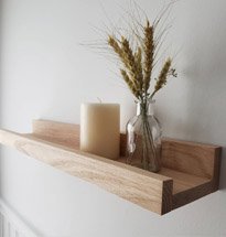 Kệ treo tường đơn giản có gờ đựng đồ decor gia đình, spa, salon KG81