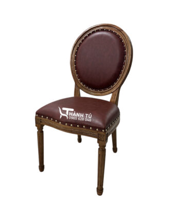 Ghế louis bọc da cổ điển - ghế ngồi làm việc, cafe trà sữa