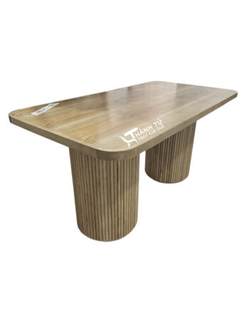 Bàn Roshan chân trụ hình chữ nhật gỗ 4 - 5- 6- 7-8 ghế