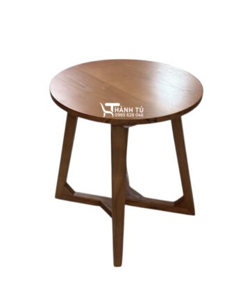 Bàn trà Rika chân V hình tròn gỗ