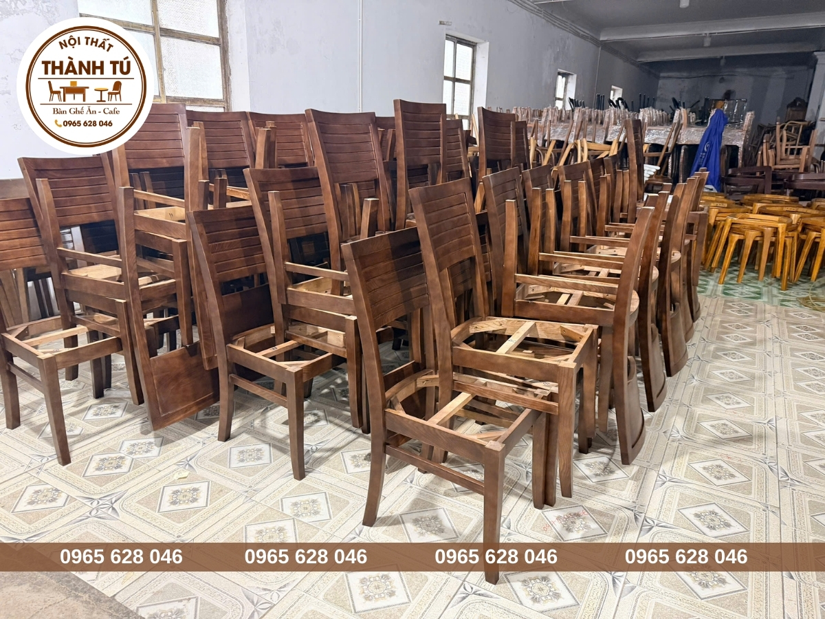 Xưởng sản xuất bàn ghế cafe mộc ở Hà Giang