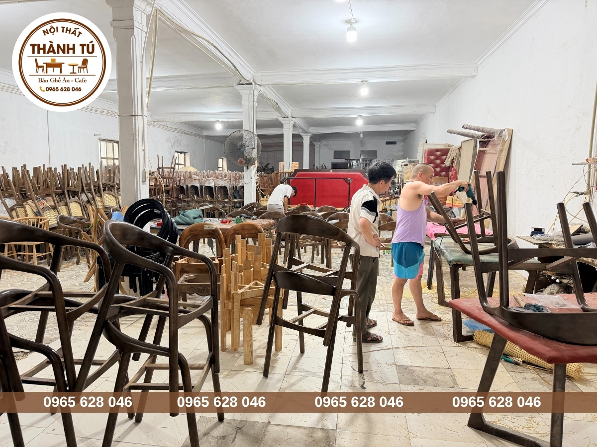 Xưởng bàn ghế trà sữa gỗ ở Bà Rịa - Vũng Tàu giá rẻ