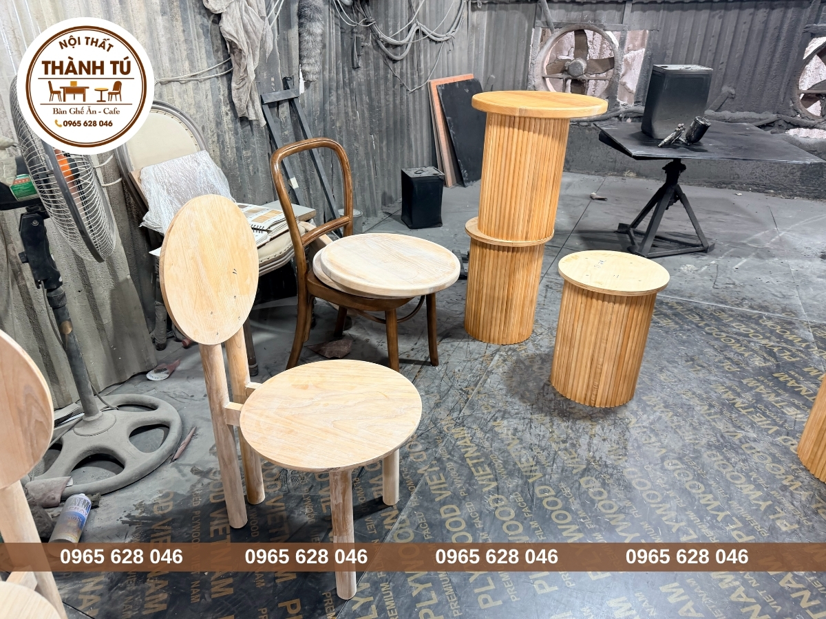 Bàn ghế trà sữa ở Đồng Tháp gỗ cao cấp
