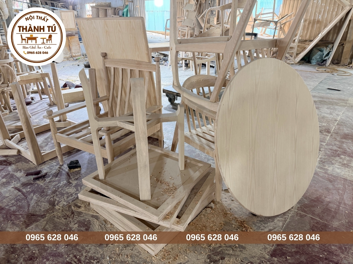Bàn ghế trà sữa gỗ cao cấp ở Lào Cai