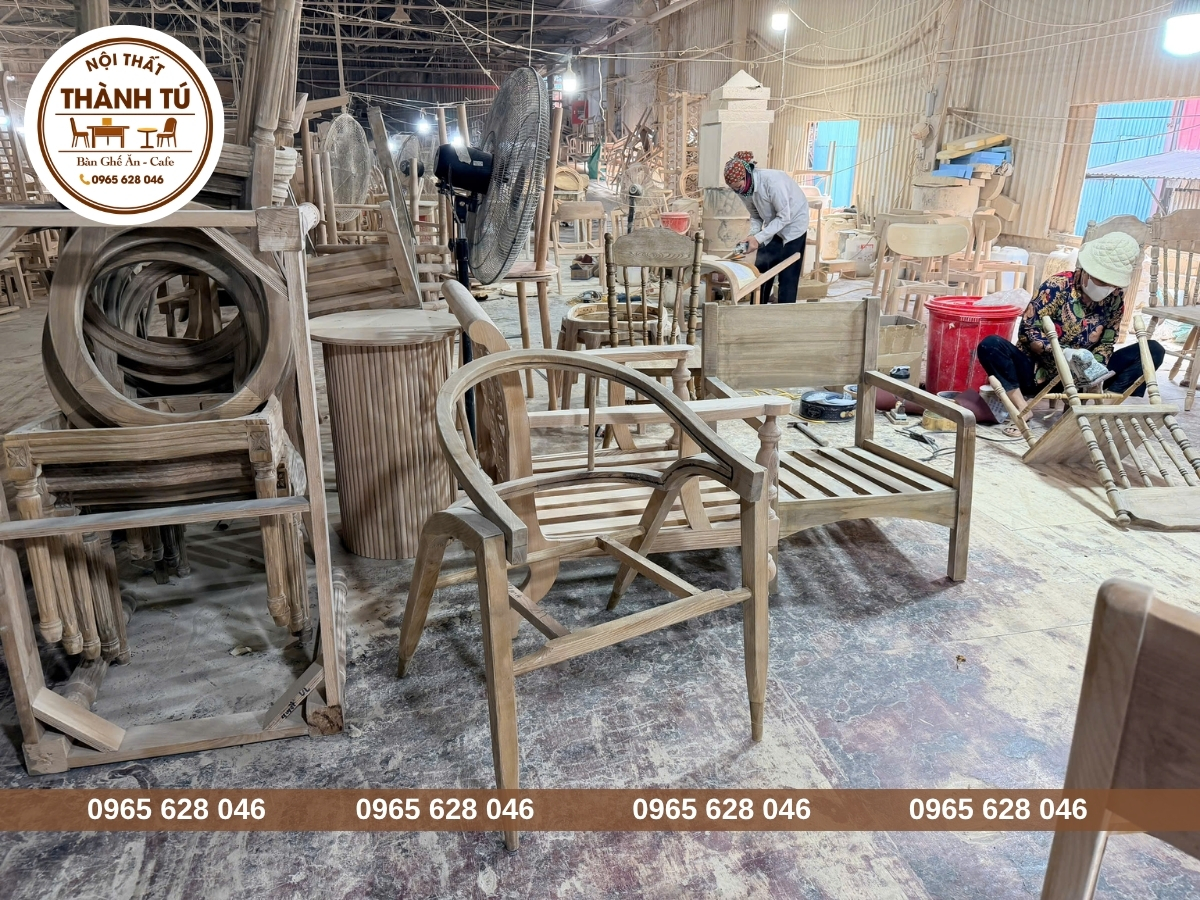 Bàn ghế trà sữa ở Tiền Giang gỗ cao cấp