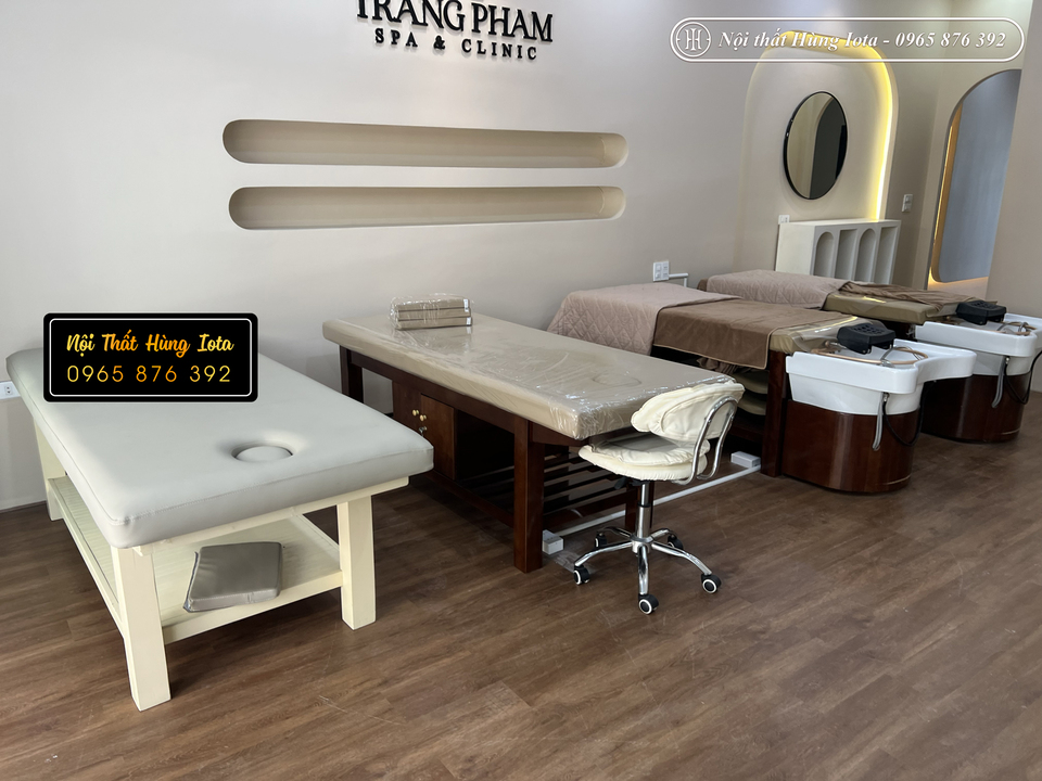Giường massage body ở Lào Cai – Giường spa gỗ sản xuất theo yêu cầu