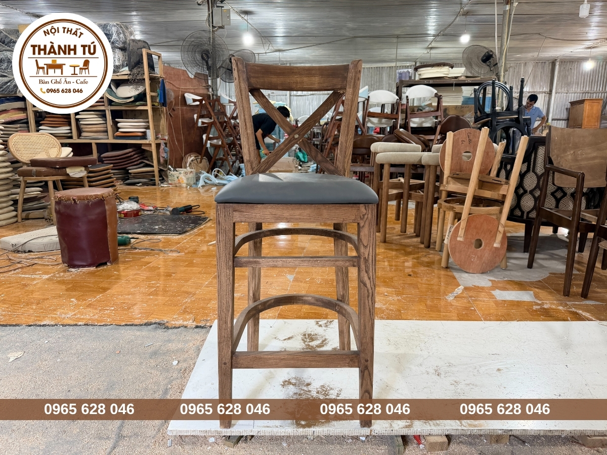 Ghế quầy bar tựa lưng chữ X